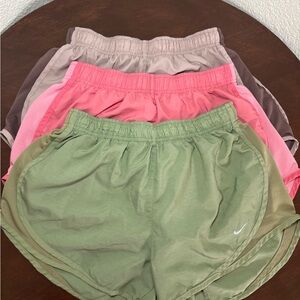 Nike Sports Shorts Trio - Olive, Coral, Beige